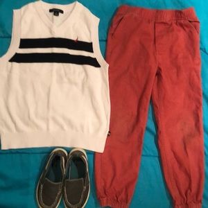 Nautica vest,  pants & shoes